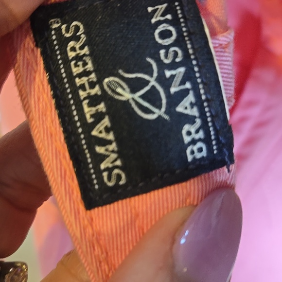 Smathers & Branson Pink Embroidered Alligator/Crocodile Adjustable Hat - Picture 7 of 7